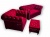Chesterfield Glamour Komplet z Złotymi Elementami