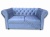 Sofa dwuosobowa w Odcieniu Lekkiego Niebieskiego Chesterfield 3+2+1