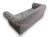 Elegancka Szara Sofa z kryształkami glamour