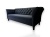 Czarna Sofa Chester 3-osobowa - Idealna do Salonu