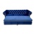 Sofa Chesterfield granatowa – szerokie siedzisko i klasyczne oparcie, widok z góry, 225 cm