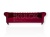 Elegancja i Komfort - Trzyosobowa Sofa Chesterfield w Królewskiej Czerwieni.