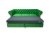 Ekskluzywna sofa Chesterfield w jaskrawej zieleni – 3-osobowa kanapa