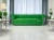 Stylowa sofa glamour do salonu – zielona tapicerowana kanapa