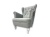 fotel Uszak Prestige 2770 szary velvet glamour