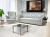 luksusowy zestaw sofa Chesterfield i fotel Uszak srebrne zdobienia