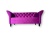 Nogi w Kancie - Purpurowa Sofa Chester Lux w Detalu