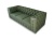 designerska sofa do salonu Manchester 230 cm zielona