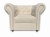 Beżowy Fotel Chesterfield - Venus Velvet 2927 Ecru