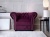 Fotel Chesterfield Fioletowy pikowany  - Elegancki z tkaniny  Kronos 03 z Pikowanie Ręcznie Wykończone od producent Kępno