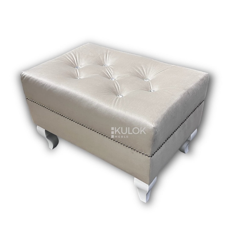 Podnóżek Chesterfield Amor Velvet beż