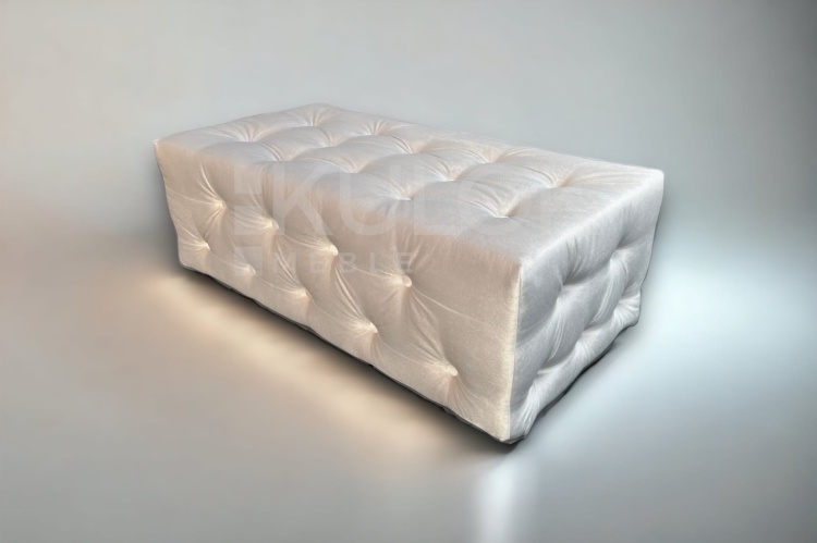 Chesterfield Premium - Beżowa Pufa Pikowana na Wymiar