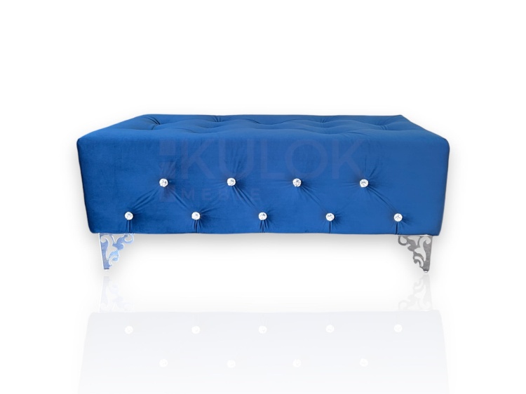 szafirowy Magiczny Welur 2216 - Chesterfield Premium