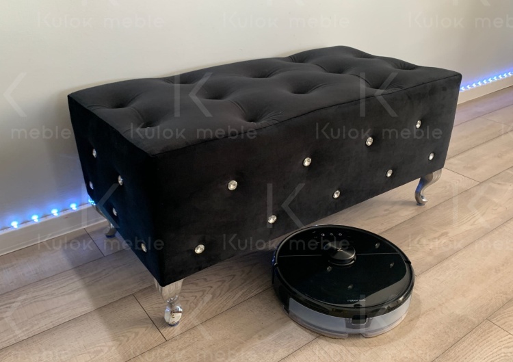 Chesterfield czarny velvet