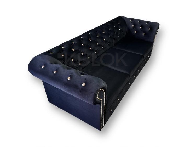 Elegancka Sofa Glamour z Kryształami
