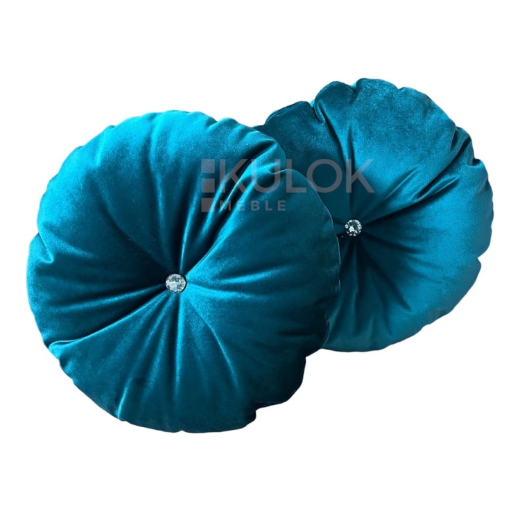 Okrągła Poduszka z Pikowaniem glamour