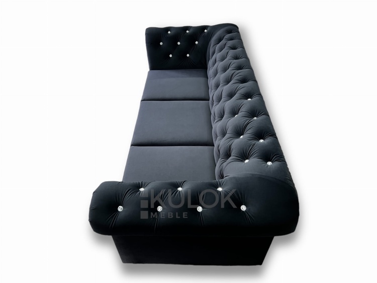 Chesterfield Glamour Sofa z Wysokim Oparciem