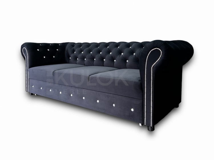 Srebrne Listwy na Sofie Glamour