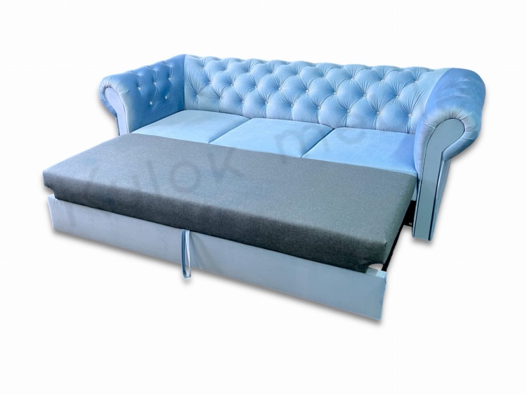 Chesterfield Sofa Funkcją Spania Delfin