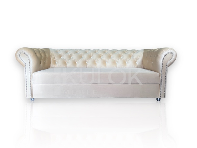 Welurowa Sofa Chesterfield