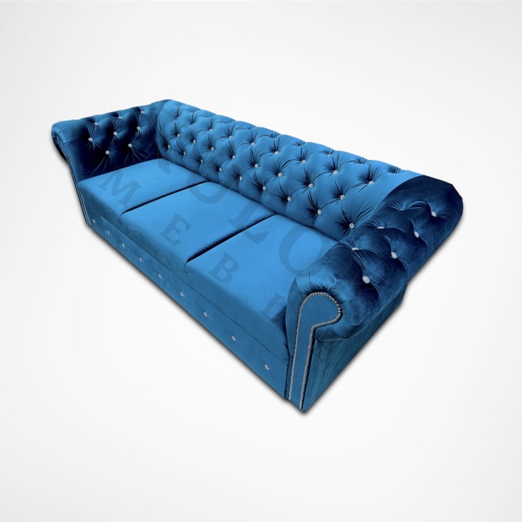 Sofa Chesterfield Oparcie z Kryształkami