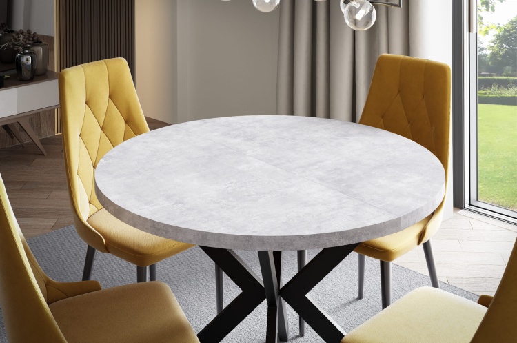 Nowoczesny stół w odcieniu Bellato Szary, wprowadzający subtelny i elegancki akcent do wnętrza.