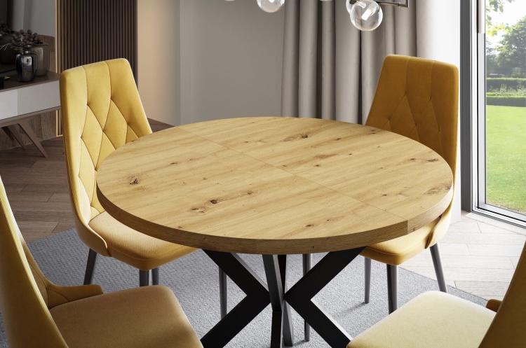 Rozkładany Loreen 90 w ekskluzywnym odcieniu Artisan, łączący w sobie ręcznie wykonane detale z nowoczesnym designem, dodając wnętrzu unikatowego charakteru.