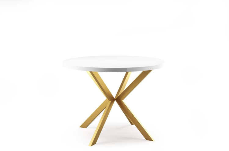 Złota Podstawa Nowoczesnego Stołu Rozkładanego okrągłego