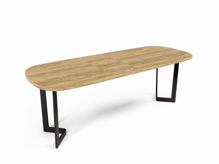 Styl Loftowy - Czarne Nogi Trójkątne, Stół Panama 140 cm