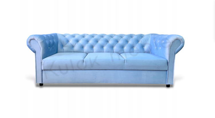 Luksusowy design z Magic Velvet 2260 - Wyjątkowy niebieski na sofie TOKIO.