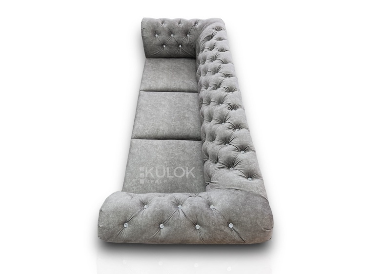 Szara Sofa do salonu z funkcją spania