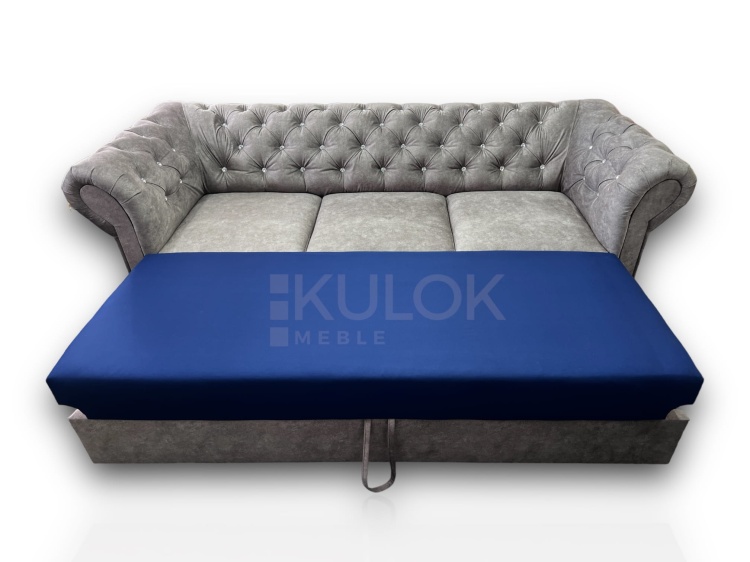 Szara Sofa Forever 63 z kryształkami
