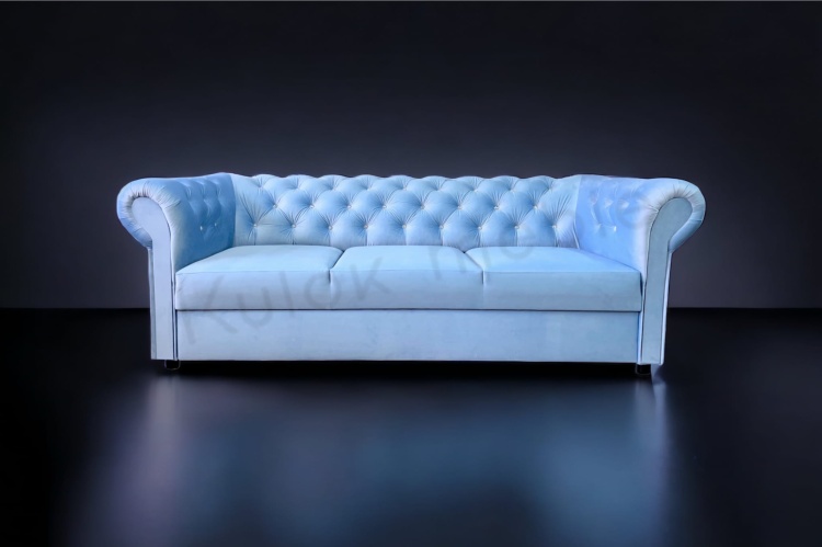Pikowana elegancja z kryształkami Swarovski - Nowoczesna aranżacja sofy TOKIO w Magic Velvet 2260.
