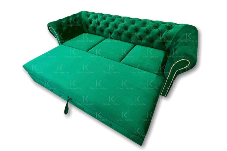 Pikowanie z Klasą: Premium Velvet Venus 2941 na Sofie Chesterfield z Funkcją Spania