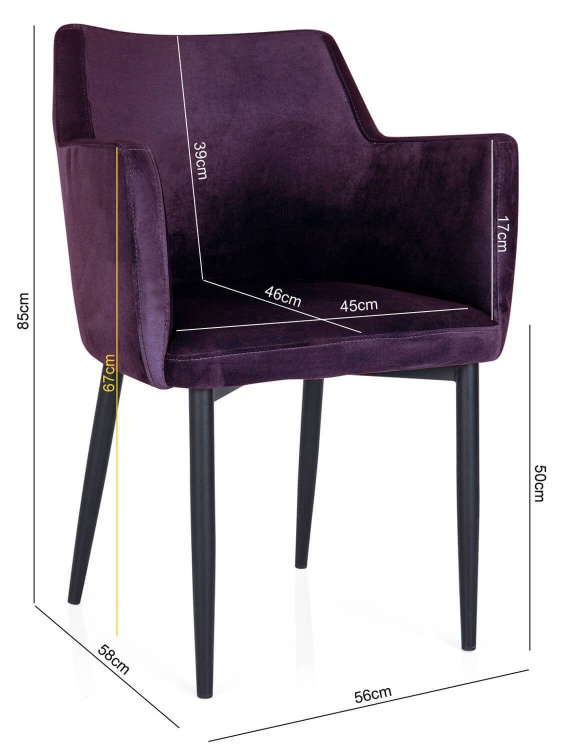 krzesło z podłokietnikami Tyche