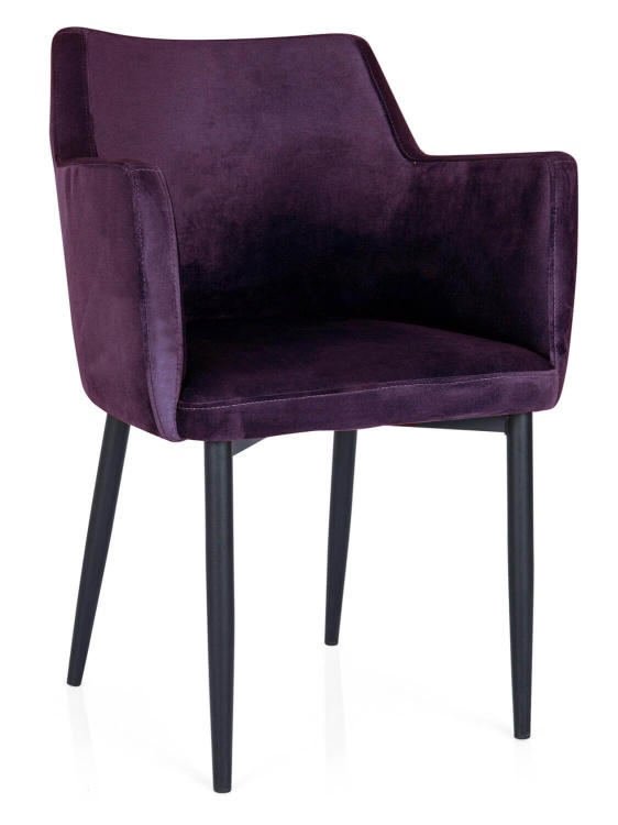 krzesło tapicerowane Tyche stalowy stelaż