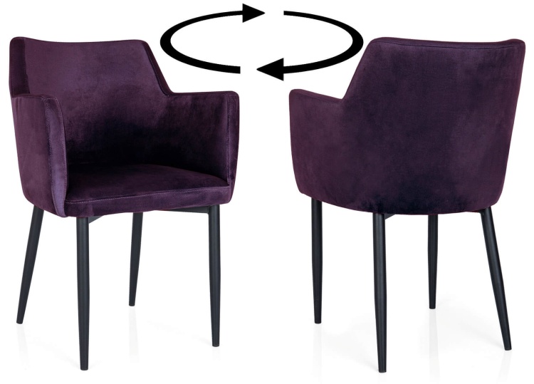 krzesło tapicerowane Tyche widok z przodu