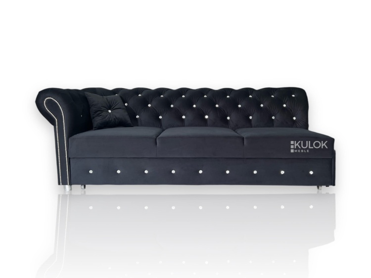 Luksusowa leżanka glamour Chesterfield z funkcją spania – ekskluzywne meble na zamówienie