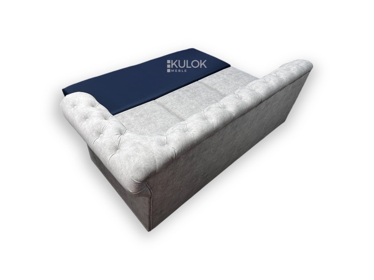 Szezlong glamour w betonowym welurze