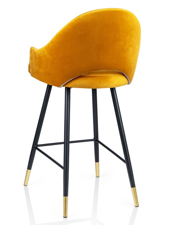 Hoker Megan do kuchni lub baru, miodowy z czarnym stelażem