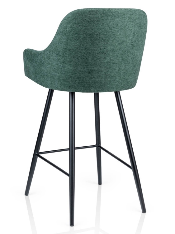 Nowoczesny hoker tapicerowany z zieloną tkaniną