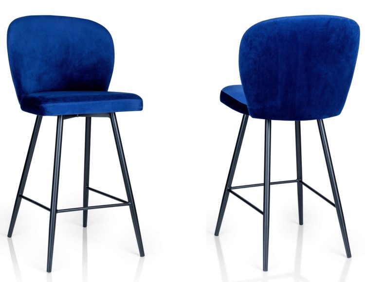 Hoker z granatową tapicerką – design i komfort w jednym