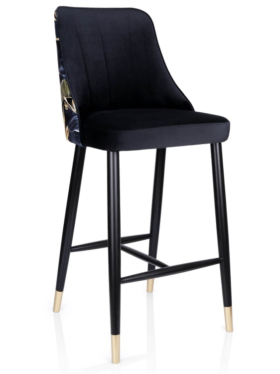 Tapicerowany hoker Madonna  z velvetową tkaniną Magic velvet 2219 - kulok meble