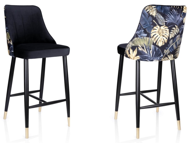 Designerski hoker Madonna w ciemnym kolorze Magic Velvet 2219 - kulokmeble.pl