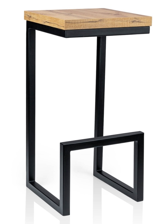 minimalistyczny hoker drewniano-metalowy Cezar 2