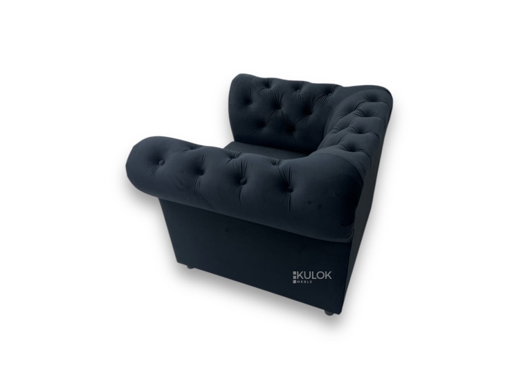 Personalizowany fotel Magic Velvet – luksusowy czarny design