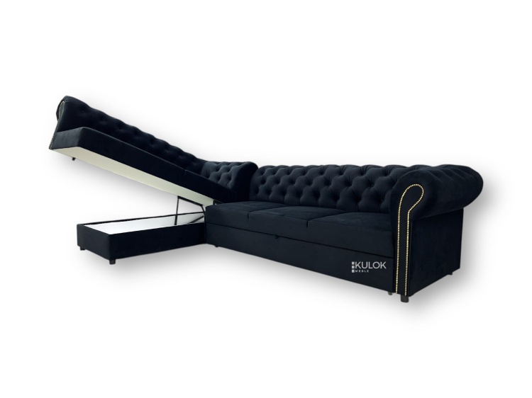 Pojemnik na pościel w narożniku Chesterfield Primavera Bis