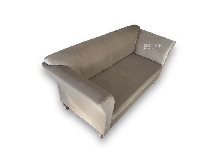 Chester Sofa Beżowa z Drewnianymi Nogami