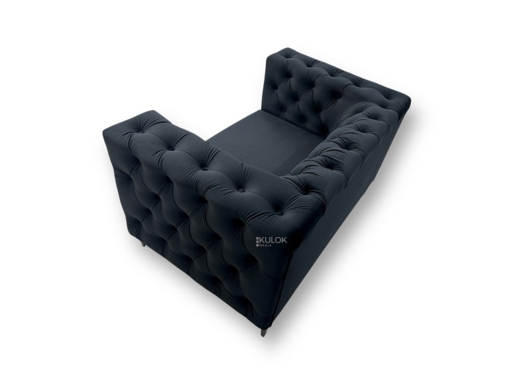 Dwuosobowa sofa glamour z pikowaniami – Nowoczesny design