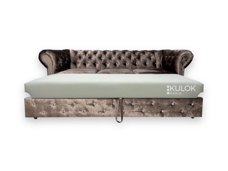 Kanapa Chesterfield Gloss Velvet 1202 – Styl glamour dla wymagających